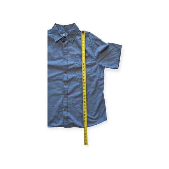 Men’s Mossimo Short Sleeve Blue Button Down Breast Pocket Shirt X-Large - Picture 3 of 7